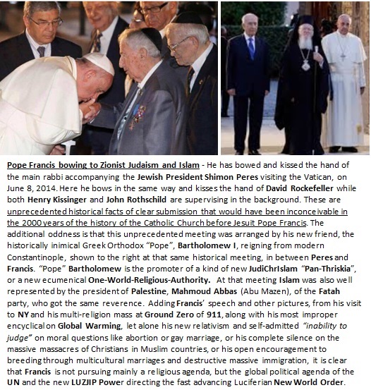 Pope bowing to top level Zionists