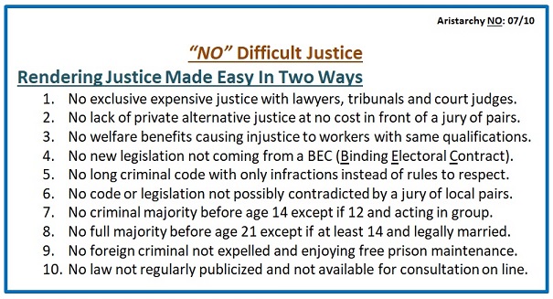 No Difficult Justice