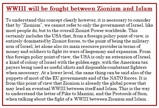 WWW Between Zionism and Islam